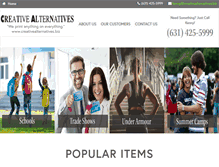 Tablet Screenshot of creativealternatives.biz